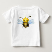 かわいい女王蜂の赤ちゃんTシャツ ベビーTシャツ (裏面)