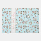 かわいい女読の子の本の贈り物アイディア キッチンタオル (横)