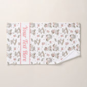 かわいい女読の子の本の贈り物アイディア バスタオルセット (ハンドタオル)