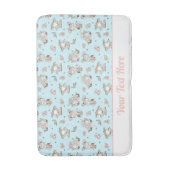 かわいい女読の子の本の贈り物アイディア バスマット (正面縦)