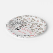 かわいい女読の子の本の贈り物アイディア ペーパープレート (アングル)