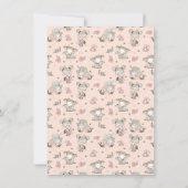 かわいい女読の子の本の贈り物アイディア 招待状 (裏面)