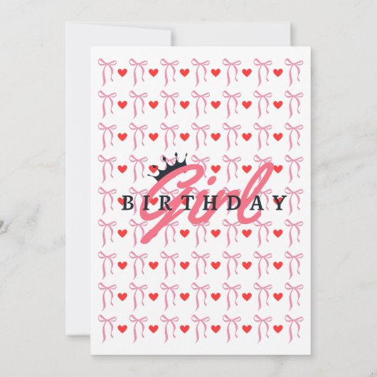 かわいい女飛んでいるの子飛行機、航空第一誕生日 招待状 (裏面)