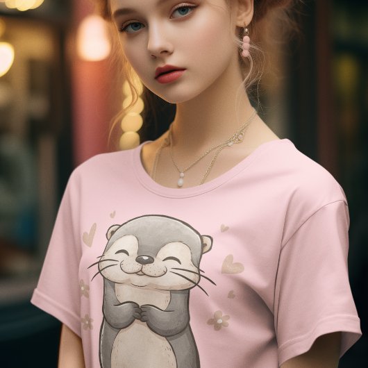 かわいい女 Tシャツ