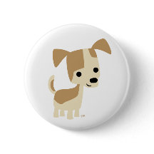 かわいい好奇心の小さな漫画の犬