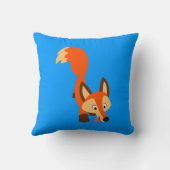 かわいい好奇心の漫画のキツネ枕 クッション (裏面)