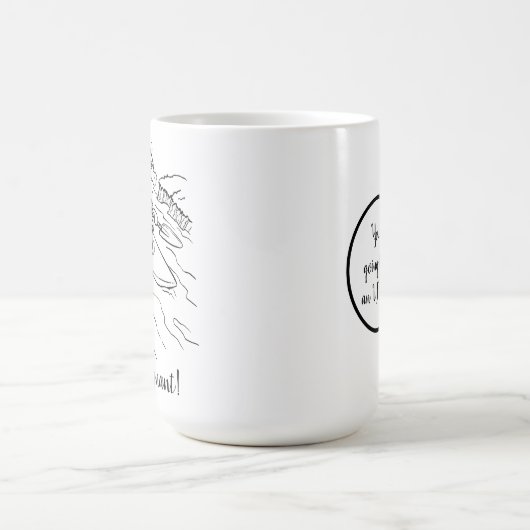 かわいい妊娠おもしろい告知のおじさん コーヒーマグカップ (中央)