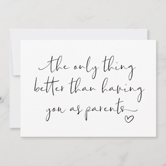 かわいい妊娠が親を明らかにする私たちが期待しているベビー カード (正面)