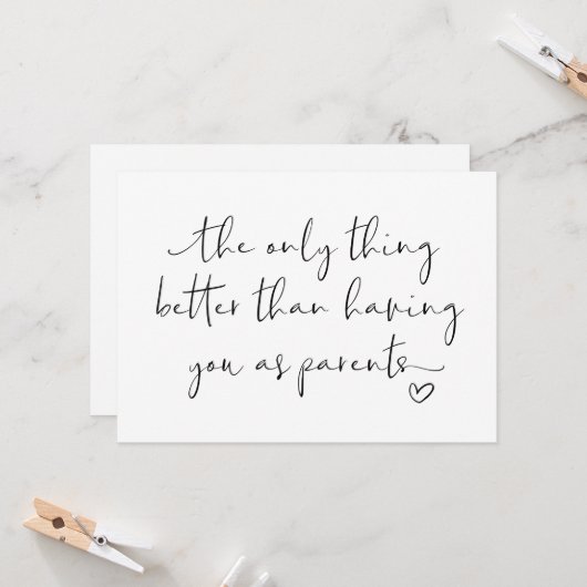 かわいい妊娠が親を明らかにする私たちが期待しているベビー カード (正面/裏面インサイチュ)