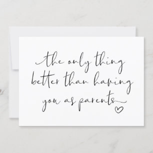 かわいい妊娠が親を明らかにする私たちが期待しているベビー カード