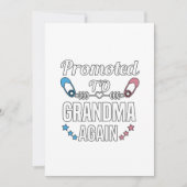 かわいい妊娠の発表:おばあちゃんに昇進 案内状 (正面)
