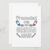 かわいい妊娠の発表:おばあちゃんに昇進 案内状 (正面/裏面)