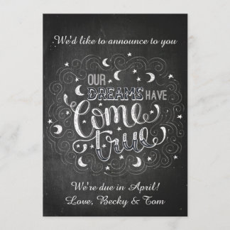 かわいい妊娠の発表 案内状