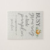 かわいい妊娠アナウンスリトルカボチャパズル ジグソーパズル (横)