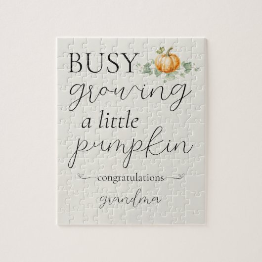 かわいい妊娠アナウンスリトルカボチャパズル ジグソーパズル (縦)