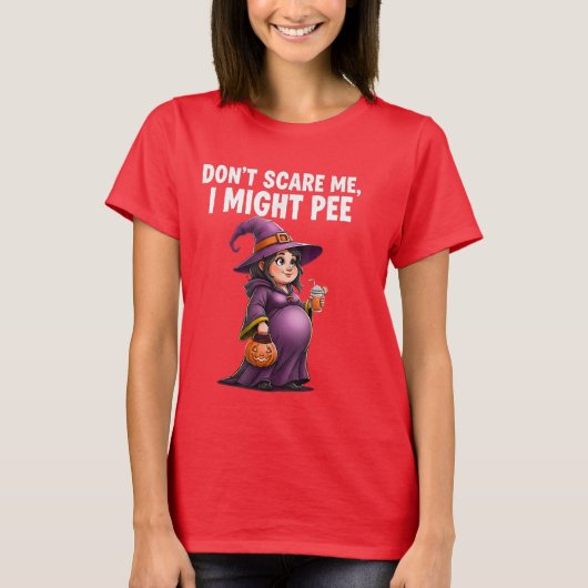 かわいい妊娠ハロウィーンはママに最適 Tシャツ (正面)