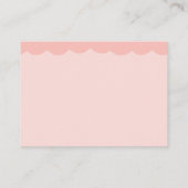 かわいい妊娠ピンクのクジラの赤ちゃんシャワーゲームママ アドバイスカード (裏面)