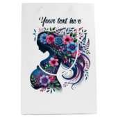 かわいい妊娠ママのカスタマイズ ミディアムペーパーバッグ (正面)