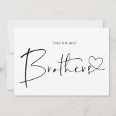 かわいい妊娠リビールブラザー私たちは期待しているベビー カード (正面)