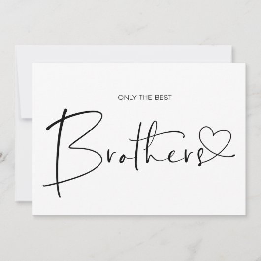 かわいい妊娠リビールブラザー私たちは期待しているベビー カード (正面)