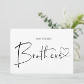 かわいい妊娠リビールブラザー私たちは期待しているベビー カード (スタンド正面)