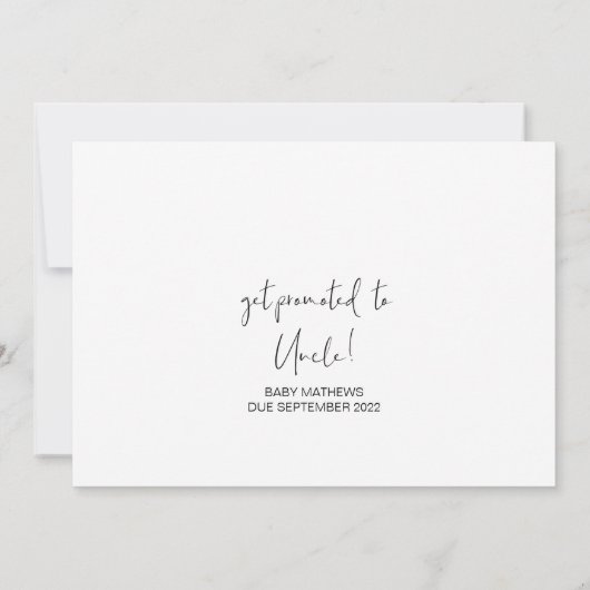 かわいい妊娠リビールブラザー私たちは期待しているベビー カード (裏面)