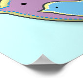 かわいい妊娠中の青いバーディズポスター ポスター (角)