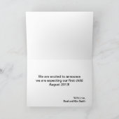 かわいい妊娠報告 案内状 (内部)