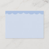 かわいい妊娠青いクジラ赤ちゃんシャワーゲームママ アドバイスカード (裏面)