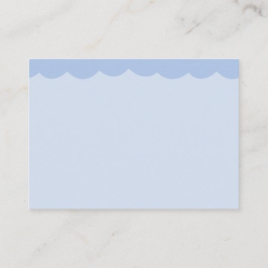 かわいい妊娠青いクジラ赤ちゃんシャワーゲームママ アドバイスカード (裏面)