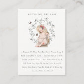 かわいい妊婦が赤ちゃんシャワー用の本を紅葉 エンクロージャーカード (正面)