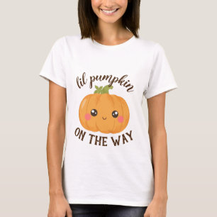 かわいい妊婦のハロウィーンリールカボチャ Tシャツ
