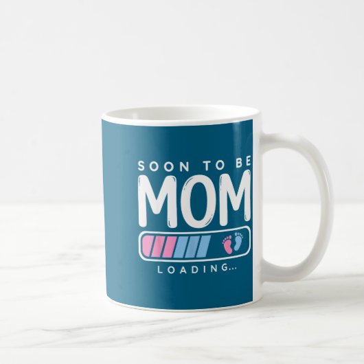 かわいい妊婦 新米ママ 妊娠 発表 コーヒーマグカップ (右)