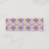 かわいい妖精と星と月のパターン スキニー名刺 (裏面)