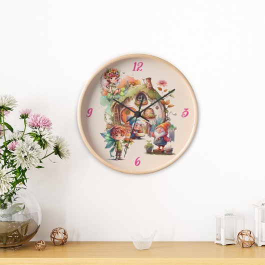 かわいい妖精と格言の壁時計 壁時計
