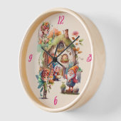 かわいい妖精と格言の壁時計 壁時計 (傾斜)