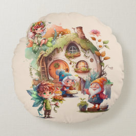 かわいい妖精と格言丸い枕 | Wonderland ラウンドクッション