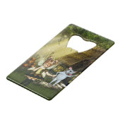 かわいい妖精と白いネズミ クレジットカード栓抜き (正面アングル)