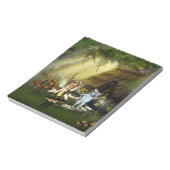 かわいい妖精と白いネズミ ノートパッド (回転)