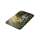 かわいい妖精と白いネズミ バスマット (アングル)