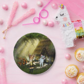 かわいい妖精と白いネズミ ペーパープレート (パーティー)