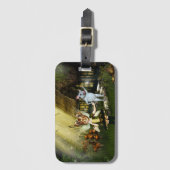 かわいい妖精と白いネズミ ラゲッジタグ (正面縦)