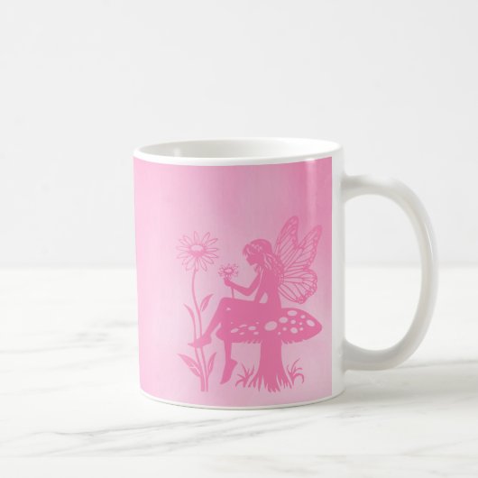 かわいい妖精のキノコと花のマグカップ コーヒーマグカップ (右)
