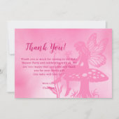かわいい妖精のキノコと花の赤ちゃんシャワー サンキューカード (正面)