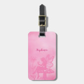 かわいい妖精のキノコと花 ラゲッジタグ (正面縦)