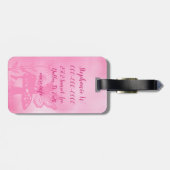 かわいい妖精のキノコと花 ラゲッジタグ (裏面横)