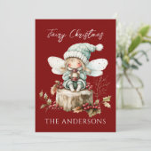 かわいい妖精のクリスマスマジックカード (スタンド正面)