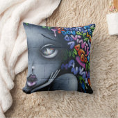 かわいい妖精のグラフィティ クッション (ブランケット)