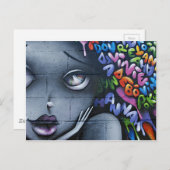 かわいい妖精のグラフィティ ポストカード (正面/裏面)