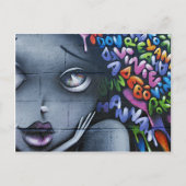 かわいい妖精のグラフィティ ポストカード (正面)